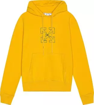 Худи Off-White Workers Logo Slim Hoodie 'Yellow/Black', желтый
