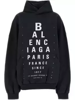 Худи оверсайз BALENCIAGA, черный
