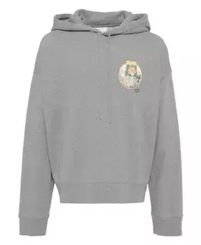 Худи оверсайз Fox Maison Kitsun, серый