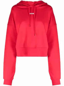 Худи оверсайз с логотипом MSGM, красный