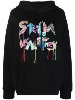 Худи оверсайз с логотипом STELLA MCCARTNEY, черный
