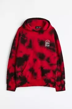 Худи оверсайз с принтом H&amp;M, красный/очень странные дела