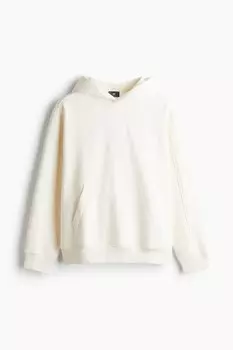 Худи оверсайз с принтом H&M, белый