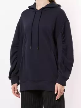 Худи оверсайз со сборками Stella McCartney, синий