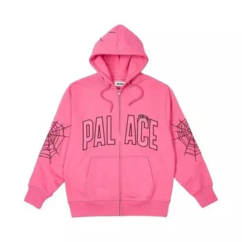 Худи Palace Spider Zip Hood Shock Pink, розовый
