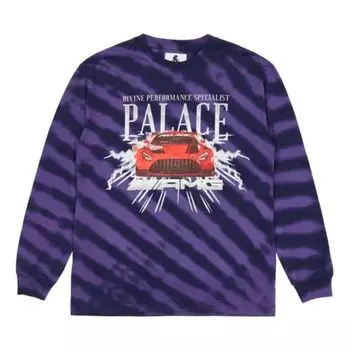 Худи PALACE SS21 x AMG Unisex Longsleeve Purple Logo Printing Long Sleeve Sweatshirt Purple, фиолетовый