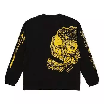 Худи PALACE x Lotties Crossover Skeleton Alphabet Pattern Round Neck Black, черный
