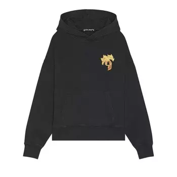 Худи Palm Angels Burning Palm Hoodie, цвет Black/Gold