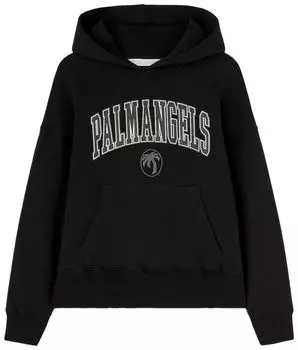 Худи Palm Angels College Palm Hoodie 'Black/Ivory', черный