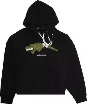 Худи Palm Angels Croco Hoody 'Black/Green', черный
