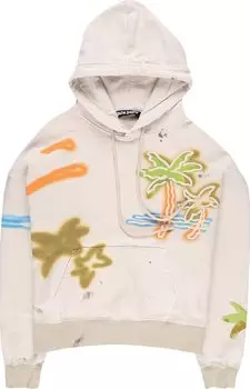 Худи Palm Angels Palm Neon Hoodie 'Off White/Multicolor', кремовый