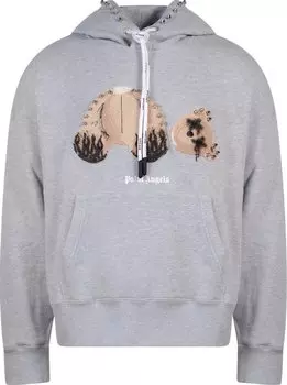 Худи Palm Angels Papunk Bear Lurex Fleece Hoodie 'Melange Grey', серый