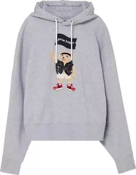 Худи Palm Angels Pirate Bear Hoodie 'Melange Grey/White', серый