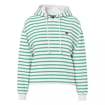 Худи Pieces Chilli Stripes, зеленый