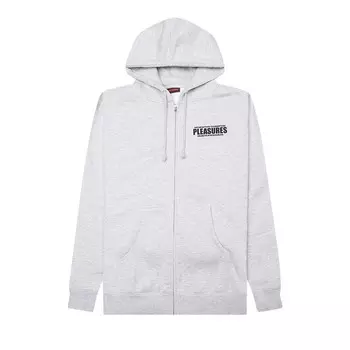 Худи Pleasures Staff Zip Hoodie Heather Grey, серый