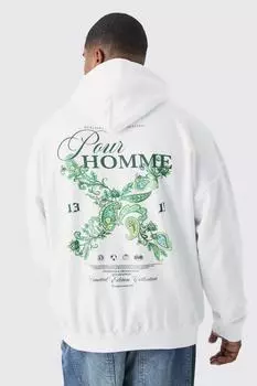 Худи plus pour homme бандана Boohoo, белый