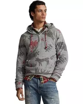 Худи Polo Ralph Lauren Brushed Fleece Graphic, цвет Collegiate Heather