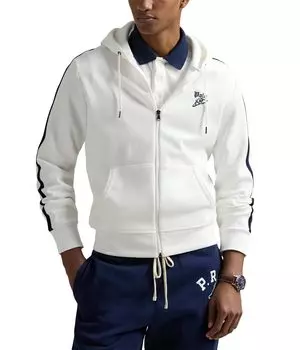 Худи Polo Ralph Lauren Double-Knit Full-Zip Hoodie, цвет White Multi