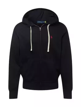 Худи Polo Ralph Lauren Zip-Up Hoodie, черный