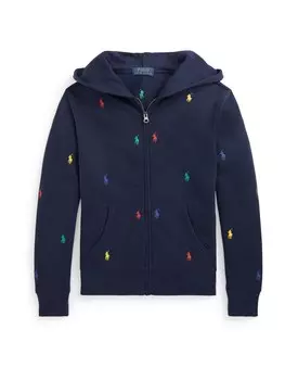 Худи Polo Ralph Lauren Zip-Up Hoodie, темно-синий
