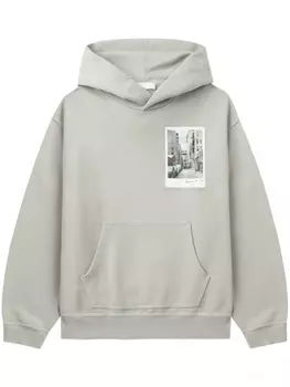Худи Post Card Hoodie: Brooklyn Helmut Lang, серый