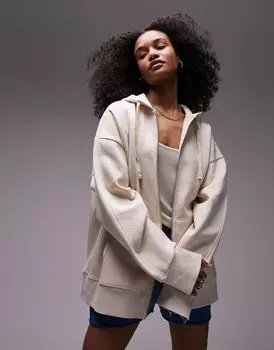 Худи премиум-класса на молнии с камнем Topshop