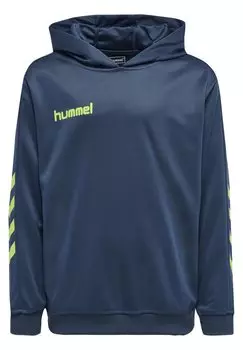 Худи Promo Hummel, цвет dark denim/lime punch