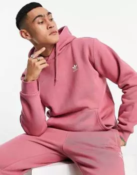 Худи пыльно-розового цвета с логотипом adidas Originals Trefoil Essentials