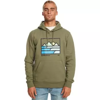 Худи Quiksilver Landscape Lines, зеленый