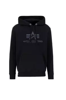 Худи радуга арт. распечатать Alpha Industries, черный