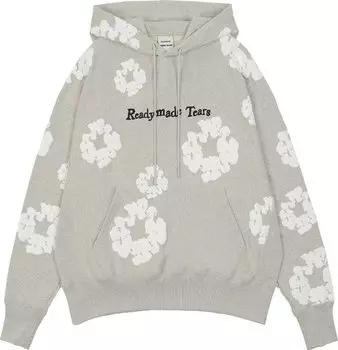 Худи READYMADE x Denim Tears Cotton Wreath Hoodie 'Gray/White', серый