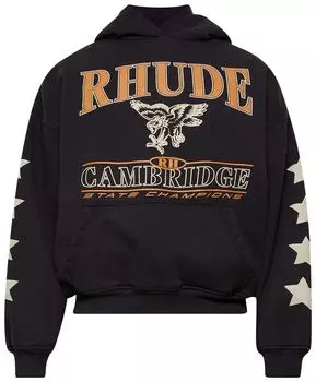 Худи Rhude Cambridge State Champs Hoodie 'Vintage Black', черный