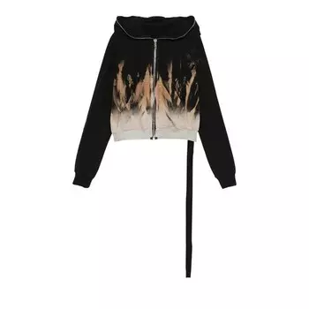 Худи Rick Owens DRKSHDW Small Gimp Hoodie Black/Terra, черный