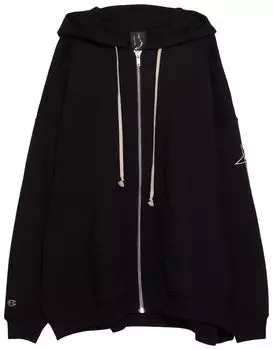 Худи Rick Owens x Champion Jumbo Jason's Hoodie 'Black', черный