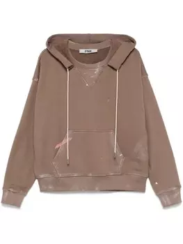 Худи с эффектом разбрызганной краски PNK, коричневый