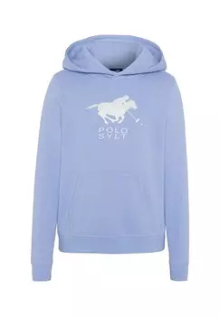 Худи с блестящим лейблом POLO SYLT, цвет Brunnera Blue