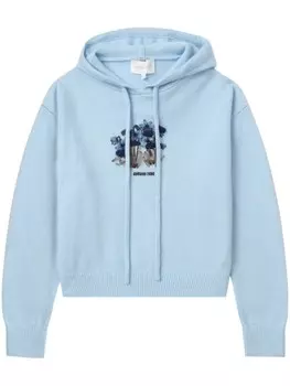 Худи с цветочной вышивкой SHUSHU/TONG, синий