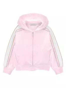 Худи с цветочным принтом Monnalisa, розовый