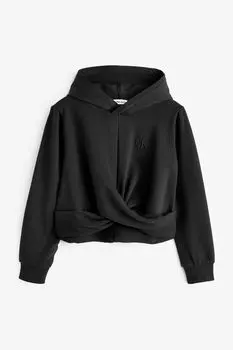 Худи с декоративной застежкой Calvin Klein Jeans, черный