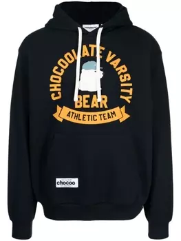 Худи с графичным принтом CHOCOOLATE, синий