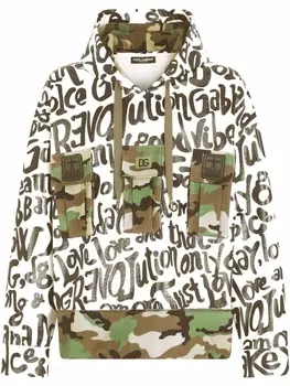 Худи с графичным принтом Dolce & Gabbana, белый