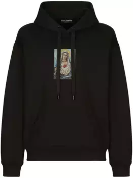 Худи с графичным принтом DOLCE & GABBANA, черный