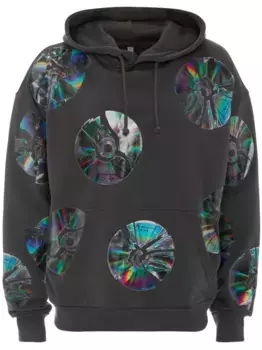 Худи с графичным принтом JW ANDERSON, черный
