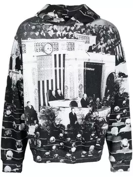 Худи с графичным принтом MSFTSrep, черный