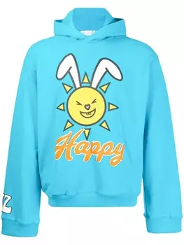 Худи с графичным принтом Natasha Zinko, синий