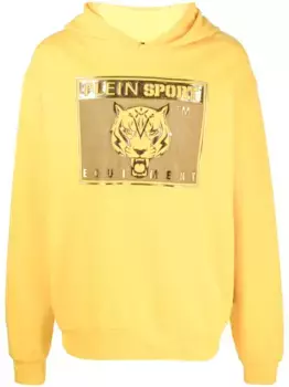 Худи с графичным принтом Plein Sport, желтый