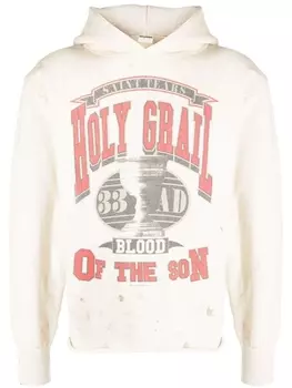 Худи с графичным принтом SAINT MXXXXXX, серый