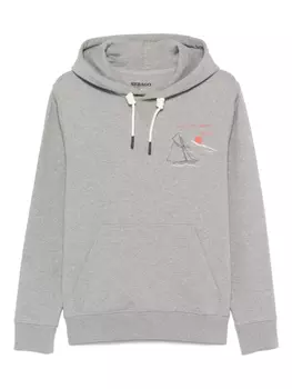 Худи с графичным принтом Sebago, серый