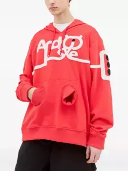 Худи с графичным принтом Walter Van Beirendonck, красный