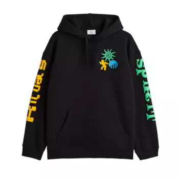 Худи с капюшоном и принтом ритуал H&amp;M Relaxed Fit Printed hoodie, черный